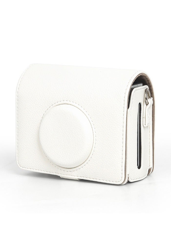 CAIUL Retro PU Leather Camera Case for Instax mini EVO – Vintage Protective Sleeve for Digital Instant Photography-White - Image 2