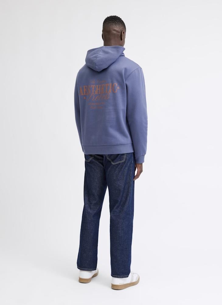 ج ج ريبل هودي بطباعة نصية وياقة دائرية - Image 2