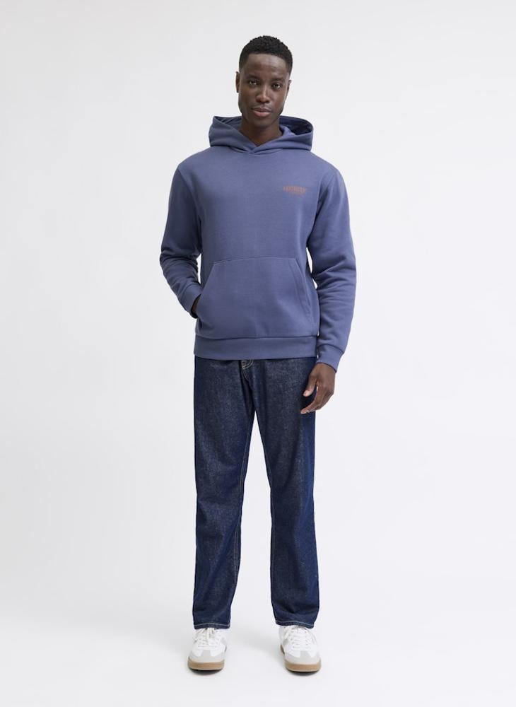 ج ج ريبل هودي بطباعة نصية وياقة دائرية - Image 4