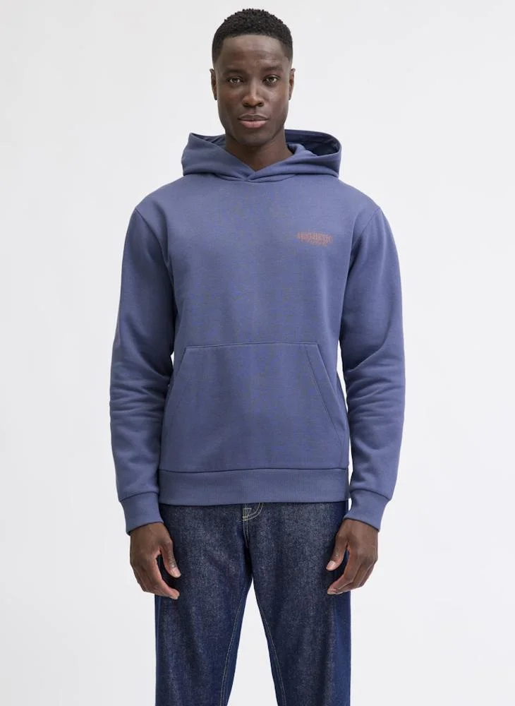 JJ Rebel Text Print Regular Fit Crew Neck Hoodie