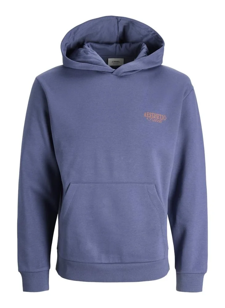 JJ Rebel  Text Print Regular Fit Crew Neck Hoodie for Men | Best Price UAE