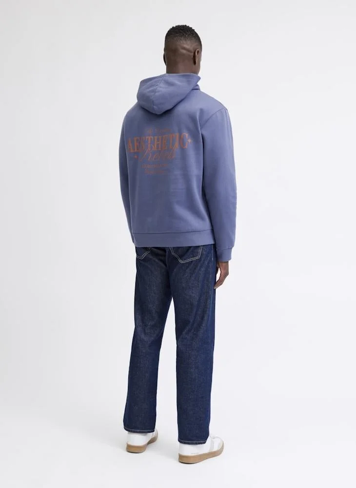 JJ Rebel Text Print Regular Fit Crew Neck Hoodie