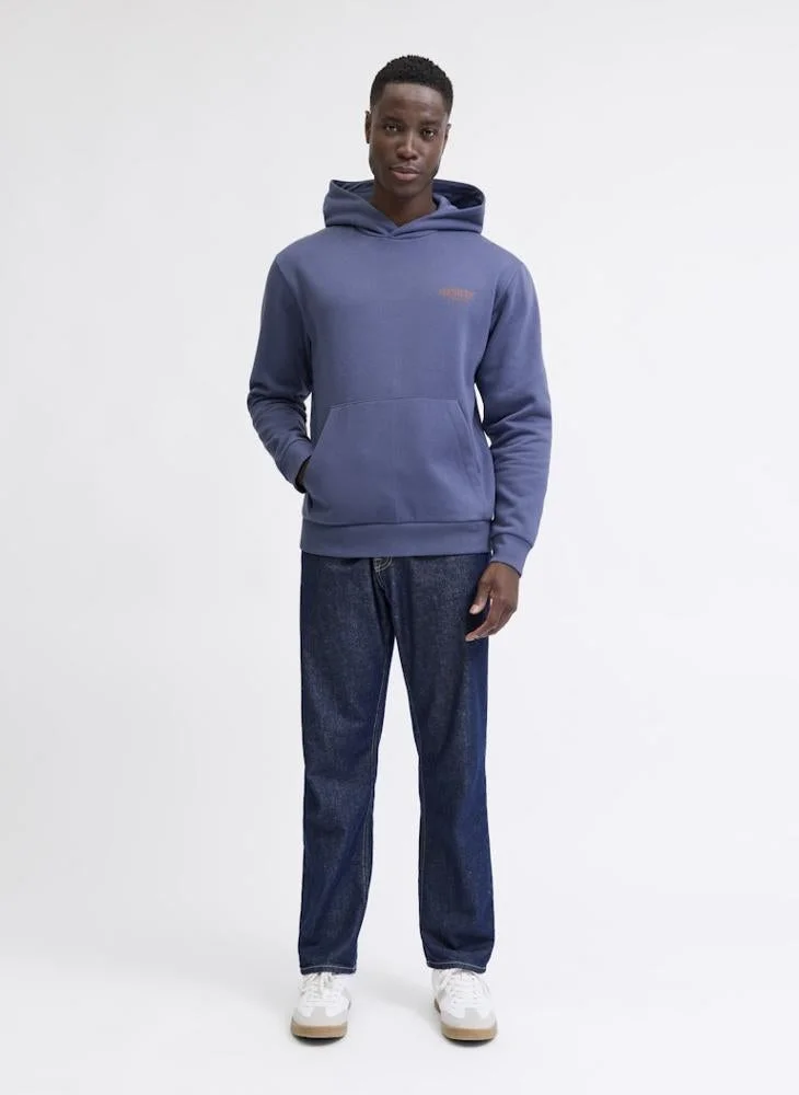 JJ Rebel  Text Print Regular Fit Crew Neck Hoodie for Men | Best Price UAE