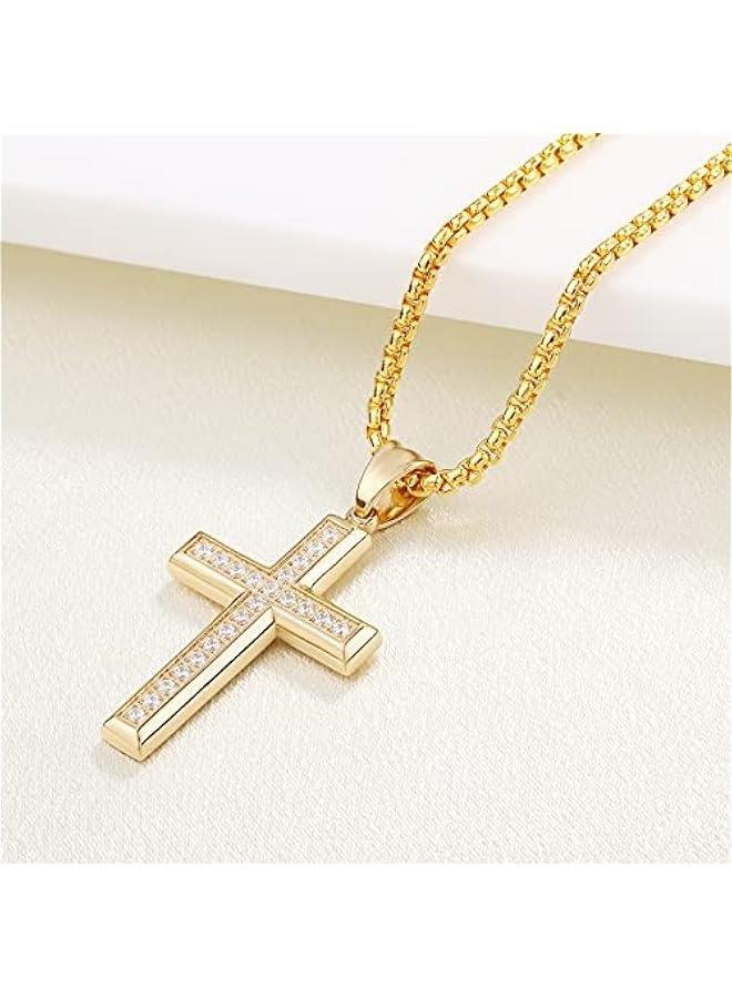 Arabest Men's Cross Necklace 316L Stainless Steel Jesus Ankh Pendant Rolo Chain Jewelry - Image 3