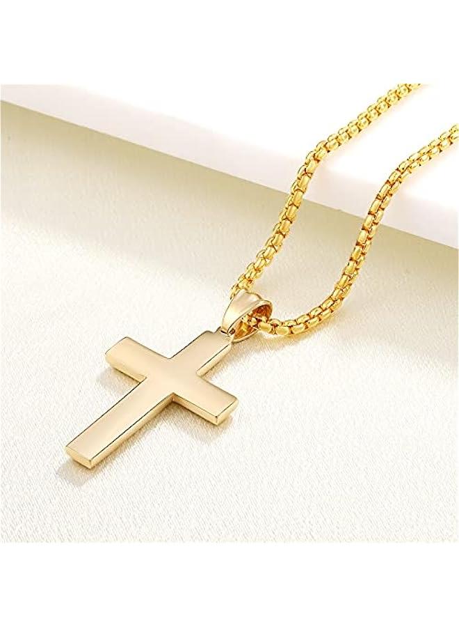 Arabest Men's Cross Necklace 316L Stainless Steel Jesus Ankh Pendant Rolo Chain Jewelry - Image 5