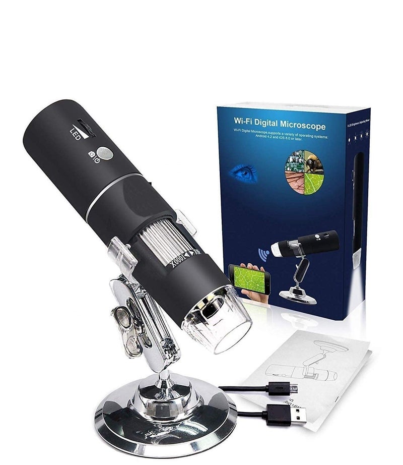Etzin Wi-Fi Digital Microscope, Supports a Variety of Operating Systems, Android 4,3,iso 8.0 & Windows Vista/7/8/10 & HD Resolution 1920x1080p 100x Magnification Range-(EPL-582IM) - Image 1
