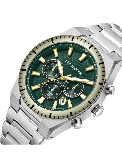 LEE COOPER LC08100.270 Men's Multi Function Display Watch & Metal Strap Silver