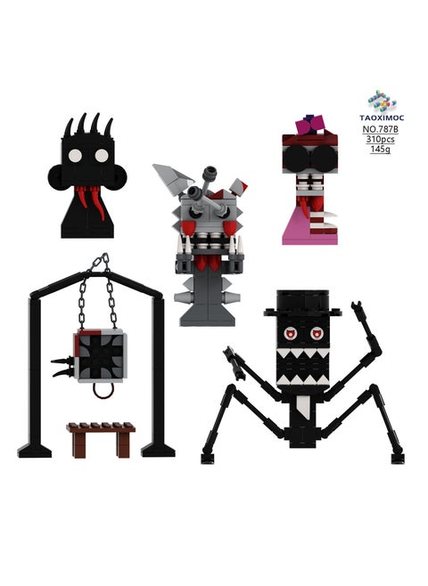 Rhythm box hand building blocks game surrounding monster Momohi MOC building blocks parasite version rhythm box 5 B