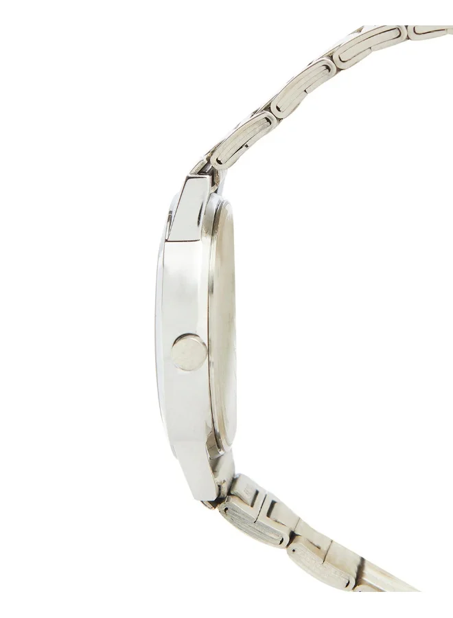Chumbak Spring Watch, Metal Link Strap - Silver