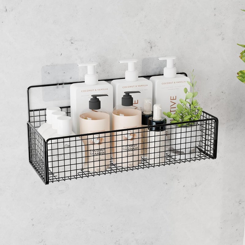 MIORAH Bathroom Organiser Without Drill – Self Adhesive Bathroom Shelves & Organizer for Wall Storage and Décor (Pack of 1) - Image 1