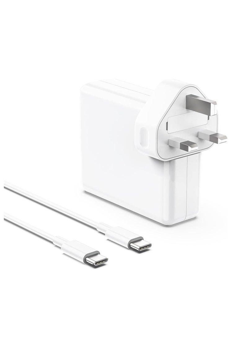 Terabyte 61W USB C PD Macbook Charger for Macbook Pro/Air 13 inch 2016-2022, iPad Pro 12.9/11 inch, iPhone 16 15 14 Series, A1947 and Other Type C Devices Power Adapter, USB C to USB C Cable Included - Image 1