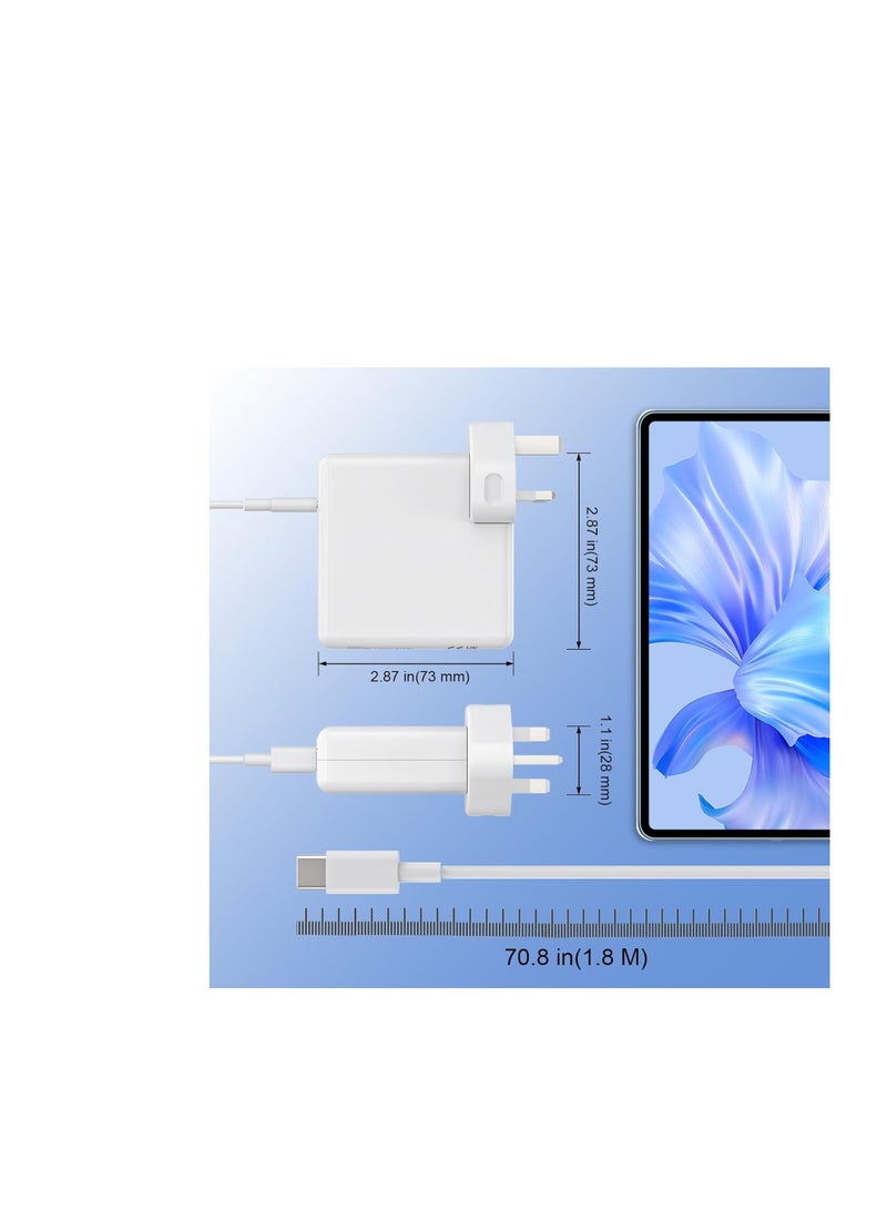 Terabyte 61W USB C PD Macbook Charger for Macbook Pro/Air 13 inch 2016-2022, iPad Pro 12.9/11 inch, iPhone 16 15 14 Series, A1947 and Other Type C Devices Power Adapter, USB C to USB C Cable Included - Image 4