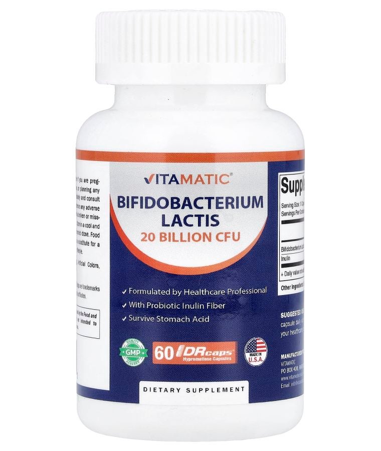 Vitamatic Bifidobacterium Lactis 60 DRcaps® Hypromellose Capsules