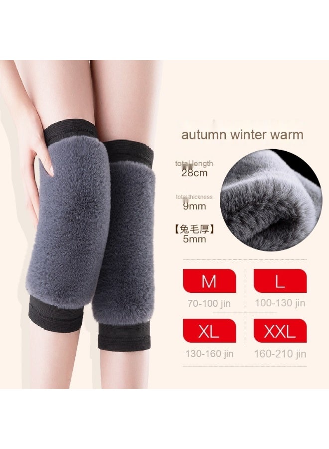 دعامة دافئة وسميكة لركبة داعمة مصنوعة من الفرو