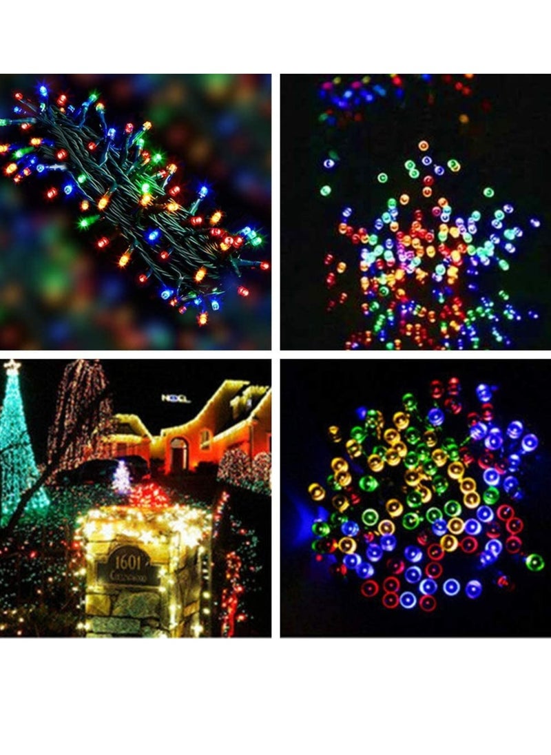 PAMEER - Multicolor LED String Lights Black Wire Plug-in 10mtr 100 LEDs String Home Decorative LED Strip for Christmas EID Ramadan Diwali and Wedding Parties Decoration Box Button Control 8 Modes - Image 1