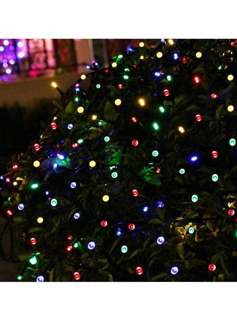 PAMEER - Multicolor LED String Lights Black Wire Plug-in 10mtr 100 LEDs String Home Decorative LED Strip for Christmas EID Ramadan Diwali and Wedding Parties Decoration Box Button Control 8 Modes - Image 1