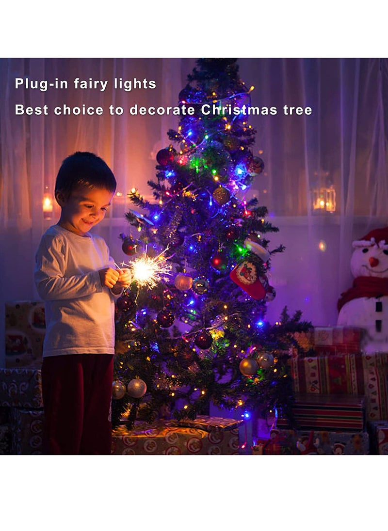 PAMEER - Multicolor LED String Lights Black Wire Plug-in 10mtr 100 LEDs String Home Decorative LED Strip for Christmas EID Ramadan Diwali and Wedding Parties Decoration Box Button Control 8 Modes - Image 1