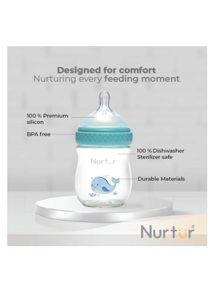 Nurtur-160Ml Pp Bottle With Wide Teat - Blue / Koala - Image 3