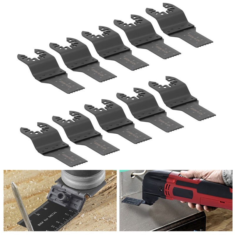 10Pcs Oscillating Saw Blade 20mm Quick Release Multitool Tool Set Kit for Wood Plastic - Image 2