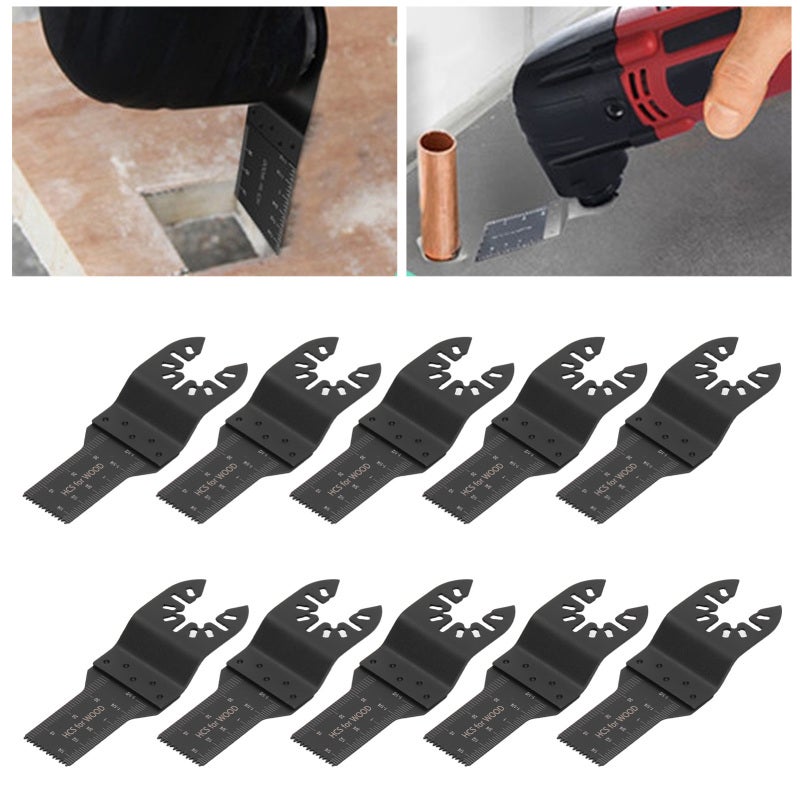 10Pcs Oscillating Saw Blade 20mm Quick Release Multitool Tool Set Kit for Wood Plastic - Image 3