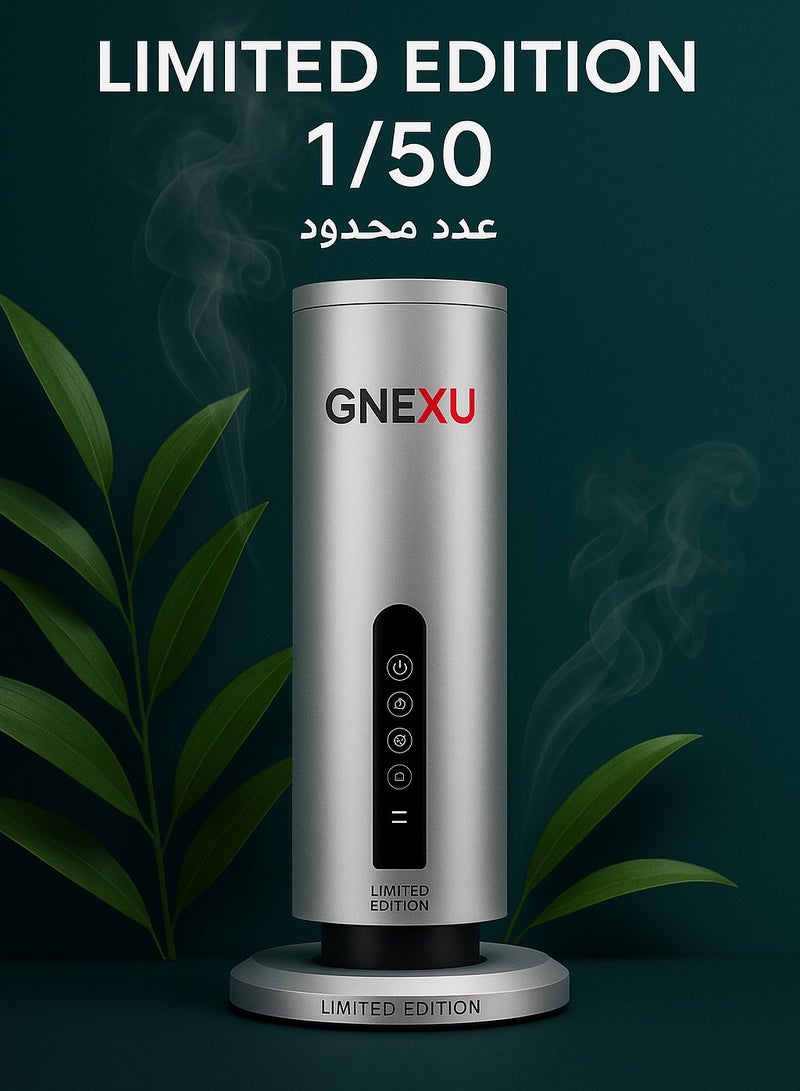 GNEXU Silver Aroma Nebulizer Diffuser – Elegant Sleek Metal Design - Image 4