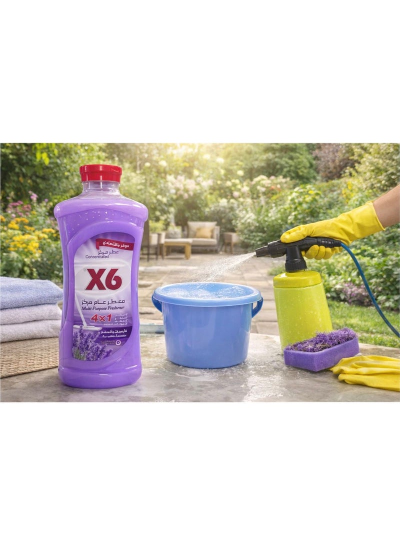 X6 Concentrated Multi-Purpose Freshener & Floor Cleaner – Dew Blossom Scent – 4-in-1 Action for Deep Cleaning, Disinfecting, and Long-Lasting Fragrance - Image 2