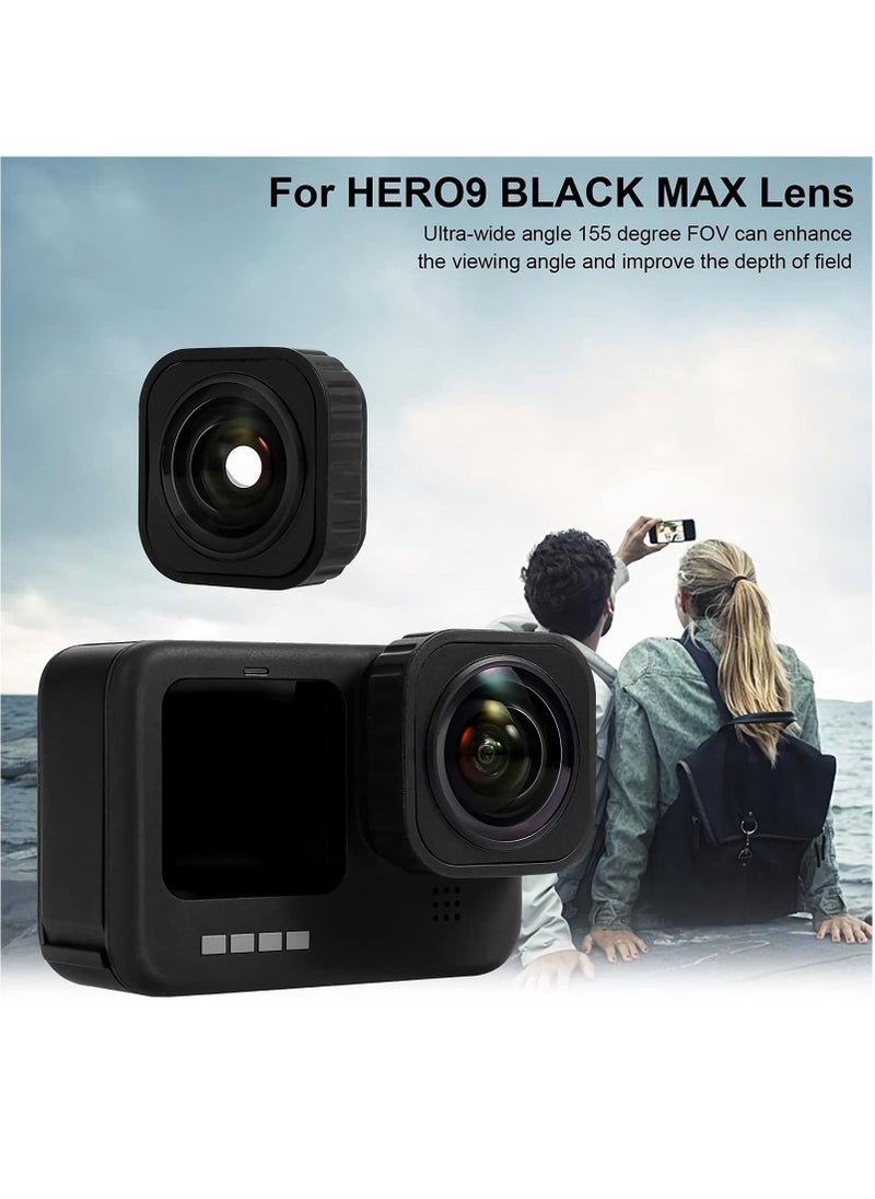 SYOSI - Max Lens Mod for Gopro Hero 11/10 Black/Hero9 Black with 155° Wide Angle Lens, Accessories for Hero 11/10/9, with Adopt Anti-Skid and Waterproof Design - Image 1