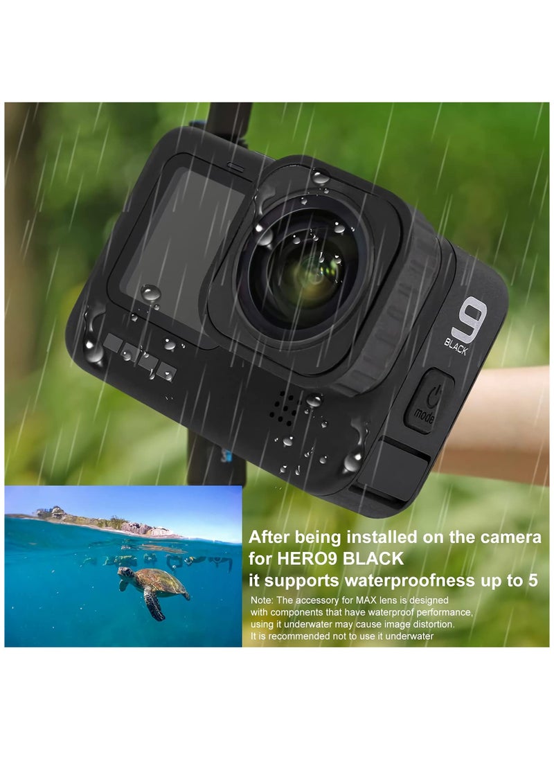 SYOSI - Max Lens Mod for Gopro Hero 11/10 Black/Hero9 Black with 155° Wide Angle Lens, Accessories for Hero 11/10/9, with Adopt Anti-Skid and Waterproof Design - Image 1