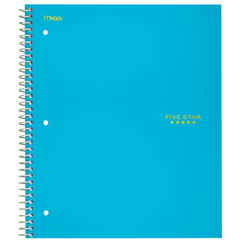 Five Star Spiral Notebook, 1 Subject, College Ruled Paper, 100 Sheets, 11" x 8-1/2", Color Selected For You, 1 Count (06044) - Image 3