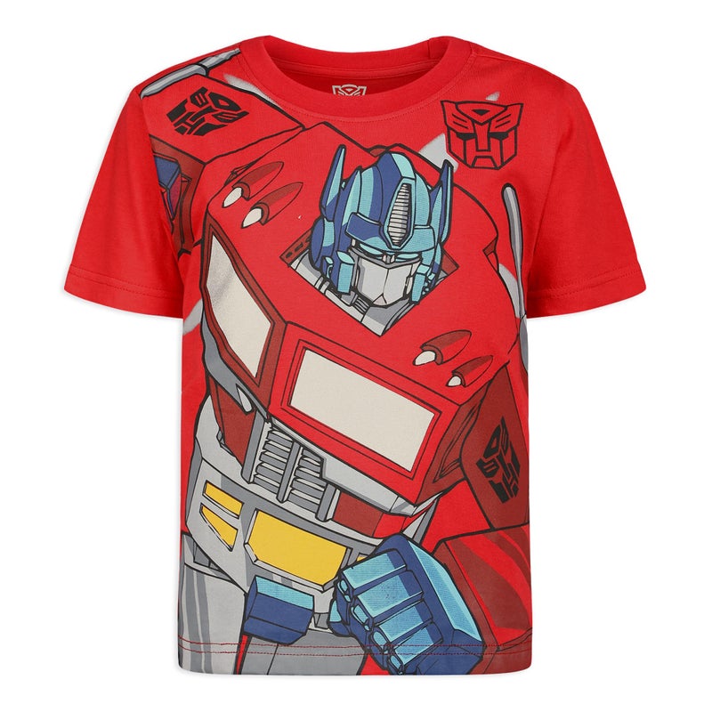 Transformers One Hasbro Boys 4 Pack Short Sleeve T-Shirt for Toddler and Big Kids Red - Image 4