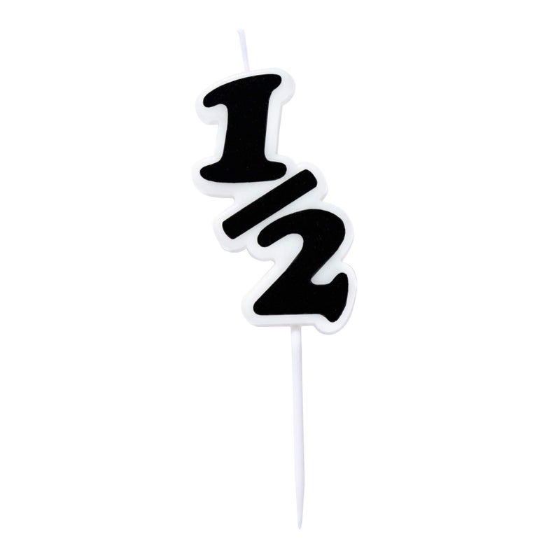 Over The Line Half 12 Birthday Candle  Ultra Pink or Black