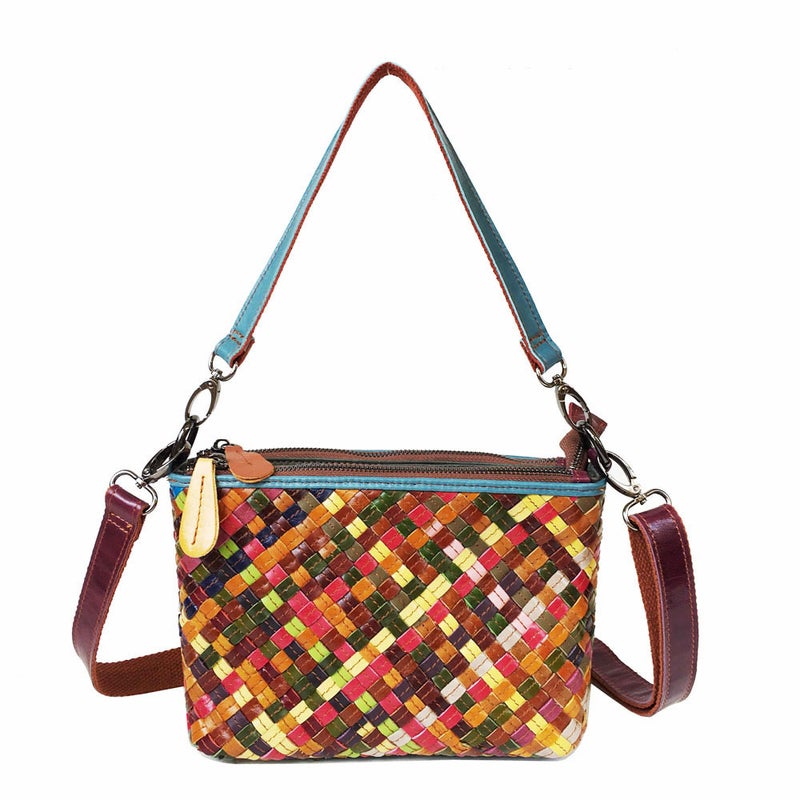 New Women'S Bag Leather Woven Portable Messenger Bag Multi-Layer Zipper Bag Real Leather Bag A Generation Of Hair - Image 5