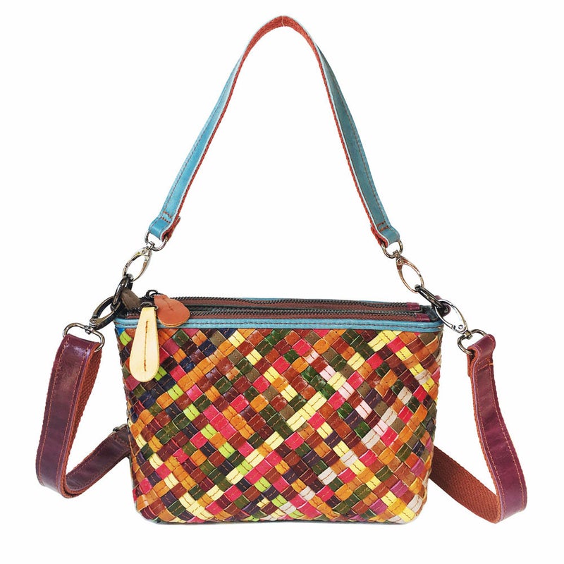 New Women'S Bag Leather Woven Portable Messenger Bag Multi-Layer Zipper Bag Real Leather Bag A Generation Of Hair - Image 1