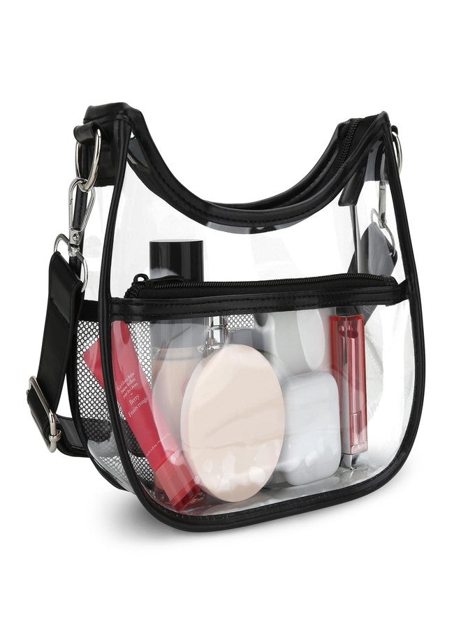 DOB SECHS Clear Bag for Stadium Sports Fans Transparent Crossbody Bag Clear Crossbody Bag Clear Underarm Bag for Women Clear Concert Purse w/ 2 Straps - Image 4