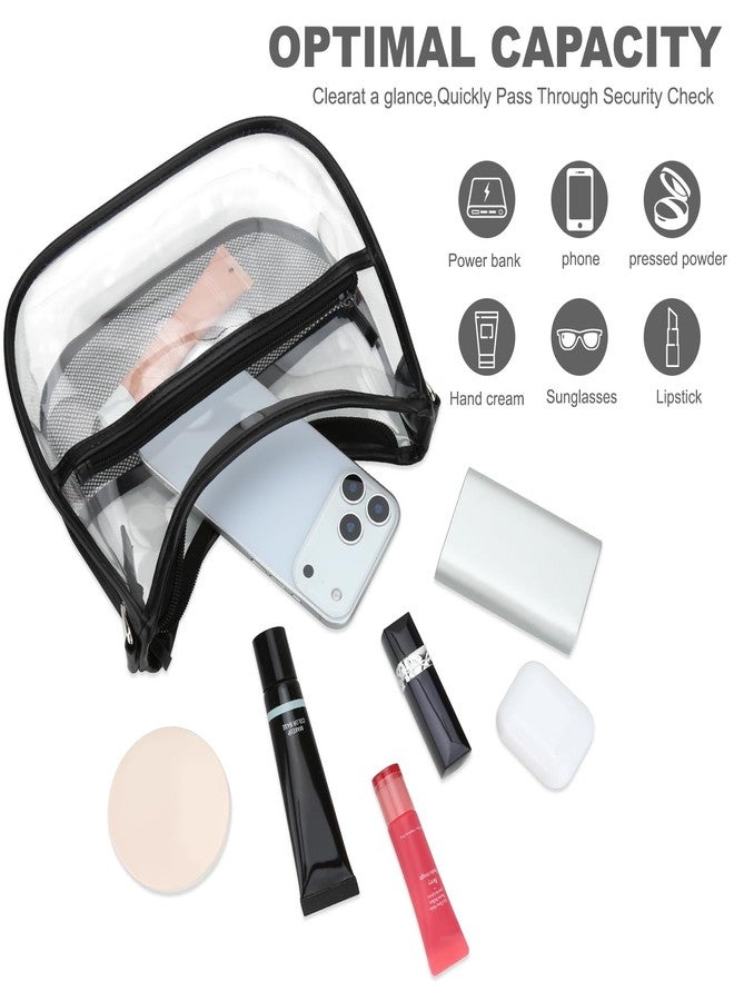 DOB SECHS Clear Bag for Stadium Sports Fans Transparent Crossbody Bag Clear Crossbody Bag Clear Underarm Bag for Women Clear Concert Purse w/ 2 Straps - Image 5