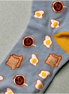 The Socks Hype 3 Pairs Unisex Healthy Breakfast Socks for Men Women - Comfortable Cotton Blend | Suitable for 35-42 Sizes | Fun Breakfast Essentials Design  - Image 3