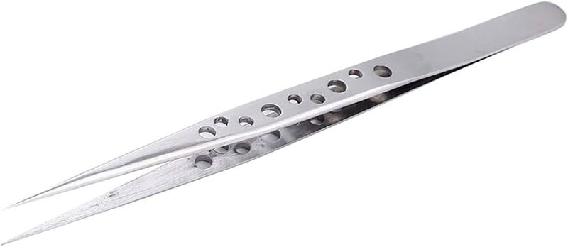 Anti Static Curved Straight Tip Precision Stainless Steel Tweezers 2 Pcs Phone Repair Tools Set - Image 4