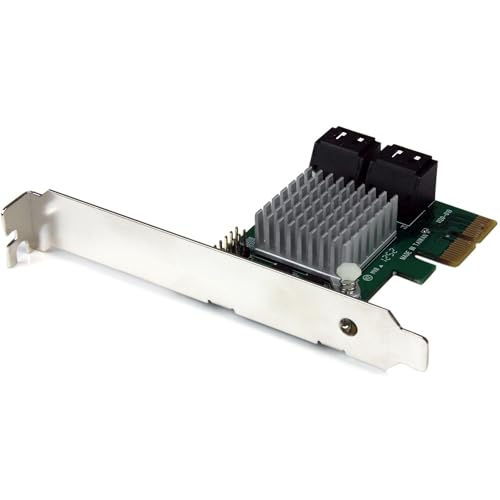 StarTech.com 4 Port PCI Express 2.0 SATA III 6Gbps RAID Controller Card with HyperDuo SSD Tiering - PCIe SATA 3 Controller Adapter , TAA (PEXSAT34RH) - Image 1