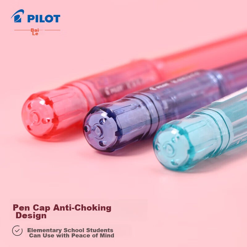 JD Jing Zao PILOT Kakuno Smiley Family Series Fountain Pen for Primary School Students Grades 3-6 with Replaceable Ink Cartridges, Calligraphy Practice Fountain Pen for Children, Mom's Edition M Nib Transparent Red - Image 4