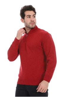 Andora Zipper Closure Pullover_Dark Red  - Image 2