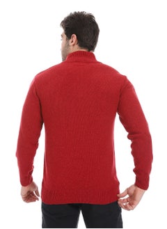 Andora Zipper Closure Pullover_Dark Red  - Image 3