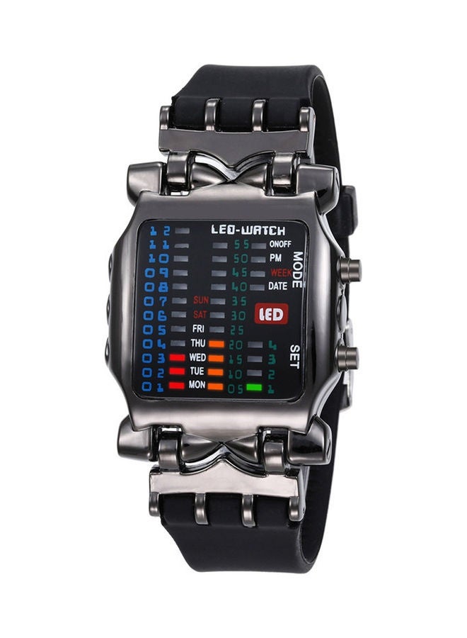 بيوينتي ساعة رقمية ثنائية LED رياضية مقاومة للماء - Image 1