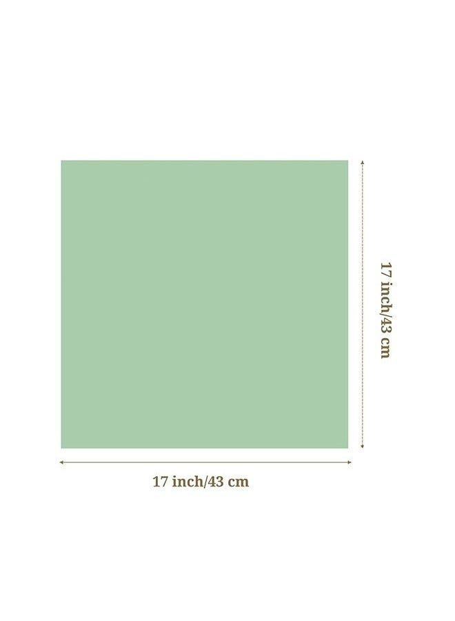 MIXDE 10 Pcs Satin Napkins, Square Table Napkins, 17x17" Soft Dinner Napkins Elegant Silk Napkins for Dinner Wedding Parties, Soft Smooth Fabric Washable Napkins for Parties, Weddings and Dinners-Sage Green - Image 2