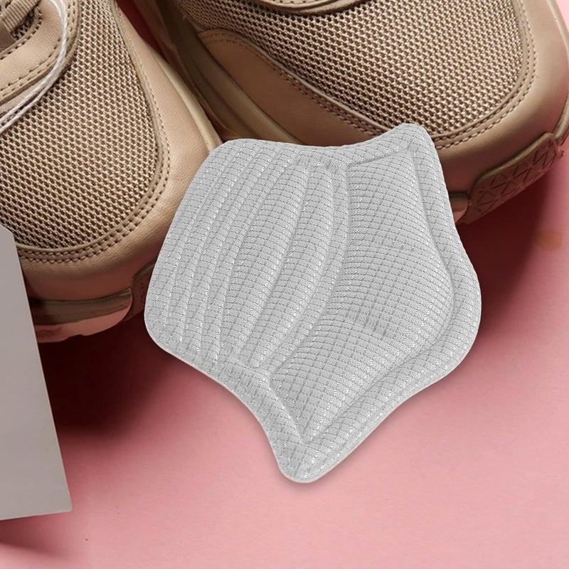 IMIKEYA Heel Anti-Friction Patch and Cushion Inserts 4 Pairs Gray Self-Adhesive Shoe Heel Pads for Men Women Prevent Slipping and Blisters in Loose Or Too Big Shoes - Image 5