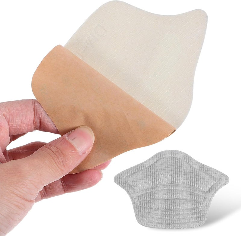 IMIKEYA Heel Anti-Friction Patch and Cushion Inserts 4 Pairs Gray Self-Adhesive Shoe Heel Pads for Men Women Prevent Slipping and Blisters in Loose Or Too Big Shoes - Image 3