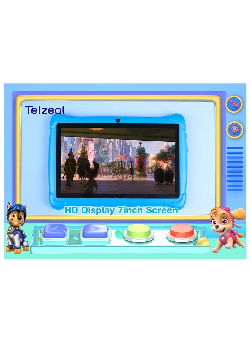Telzeal P602 Kids Tablet 7-Inch HD Display | 4GB RAM + 128GB Storage | Dual Camera, 3000mAh Battery, Parental Control & Educational Apps – Orange - Image 5