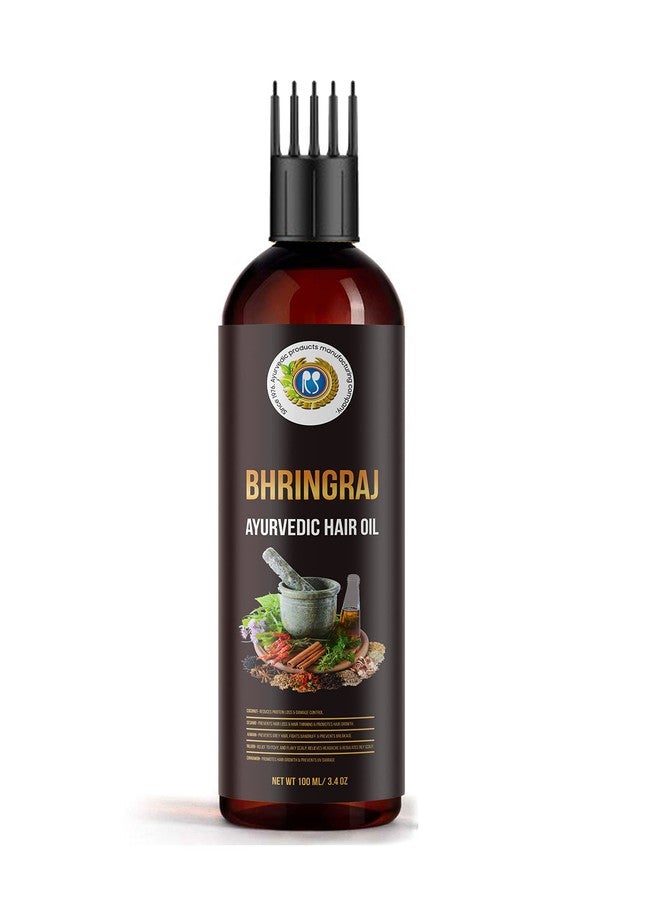 RS Bhringraj Ayurvedic Hair Oil to Reduce Hair fall, Promote Hair growth, reduce Dandruff and prevent graying of Hair (Medium, 100 ml) - Image 1