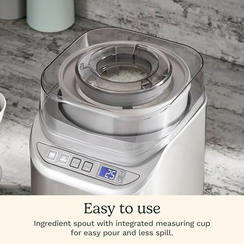 Cuisinart Ice Cream Maker Machine, 2-Quart Stainless Steel Frozen Yogurt, Gelato, Sorbet, Ready in 20 Minutes, LCD Screen and Timer, ICE-70P1 - Image 5