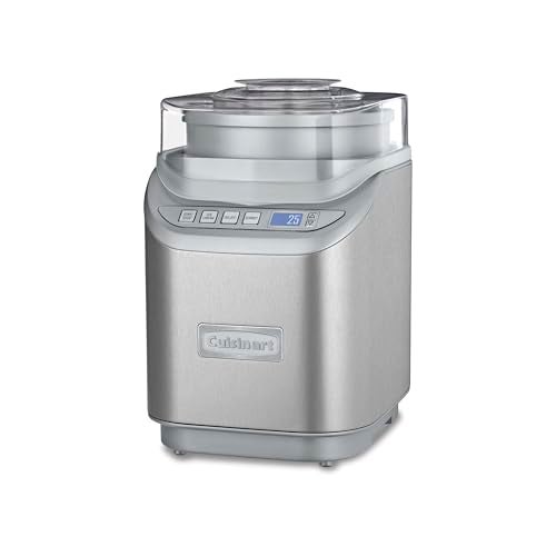 Cuisinart Ice Cream Maker Machine, 2-Quart Stainless Steel Frozen Yogurt, Gelato, Sorbet, Ready in 20 Minutes, LCD Screen and Timer, ICE-70P1 - Image 1
