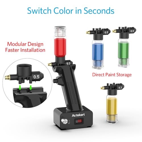 Actekart No-Clean Airbrush Kit (Revolutionary Upgraded) 30PSI Cordless No Clean Airbrush with 4pcs Spray Modules (2 x 0.3mm & 2 x 0.5mm)-Rechargeable Portable Airbrush - Image 4